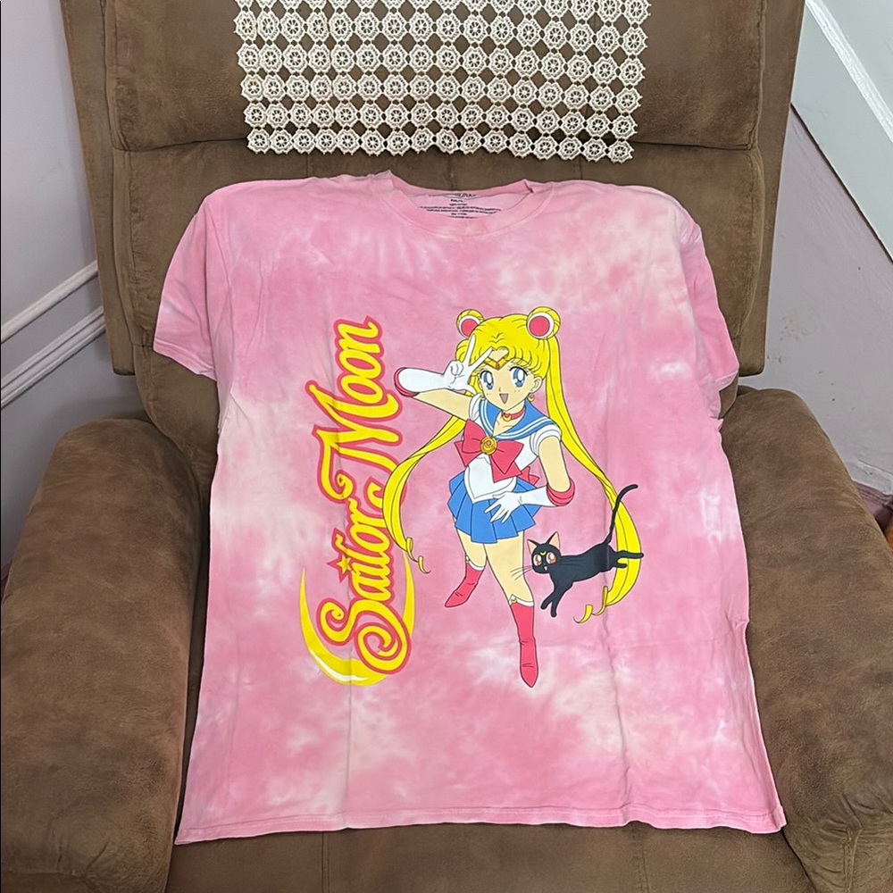 Sailor Moon Pink Tie-Dye T-Shirt